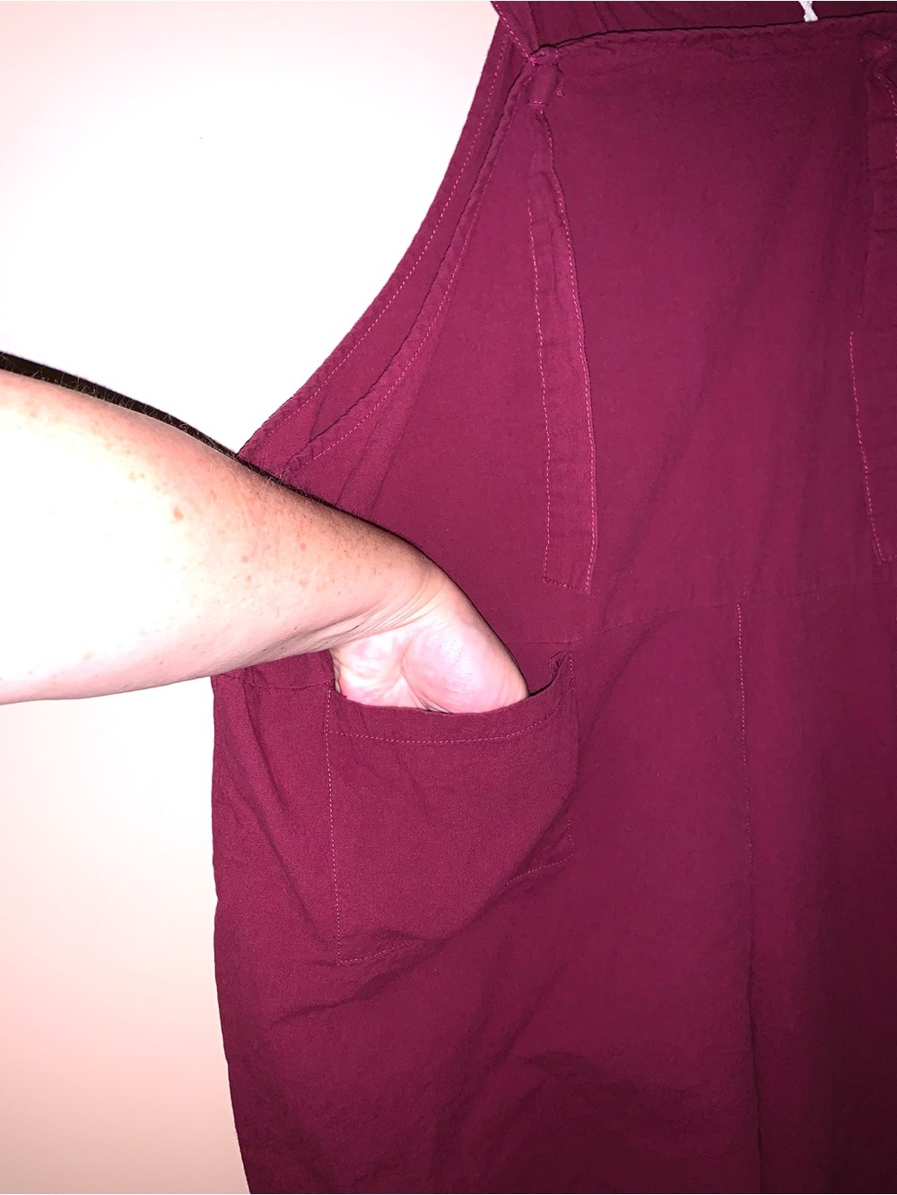 Women’s Burgundy Oversized Overalls - Picture 2 of 12